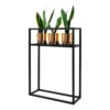 Metalowy stojący kwietnik LOFT KS-05 P Czarny